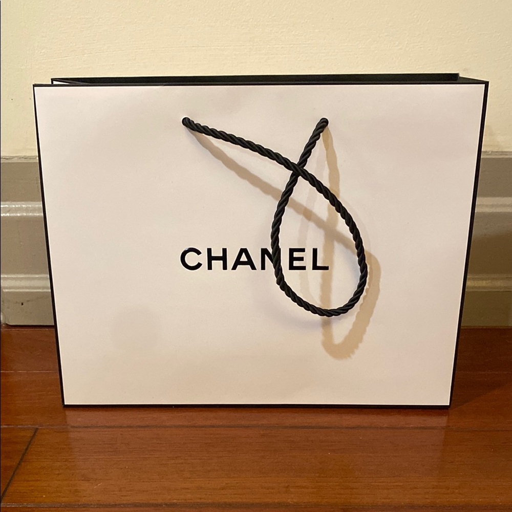 Chanel White Shopping Bag